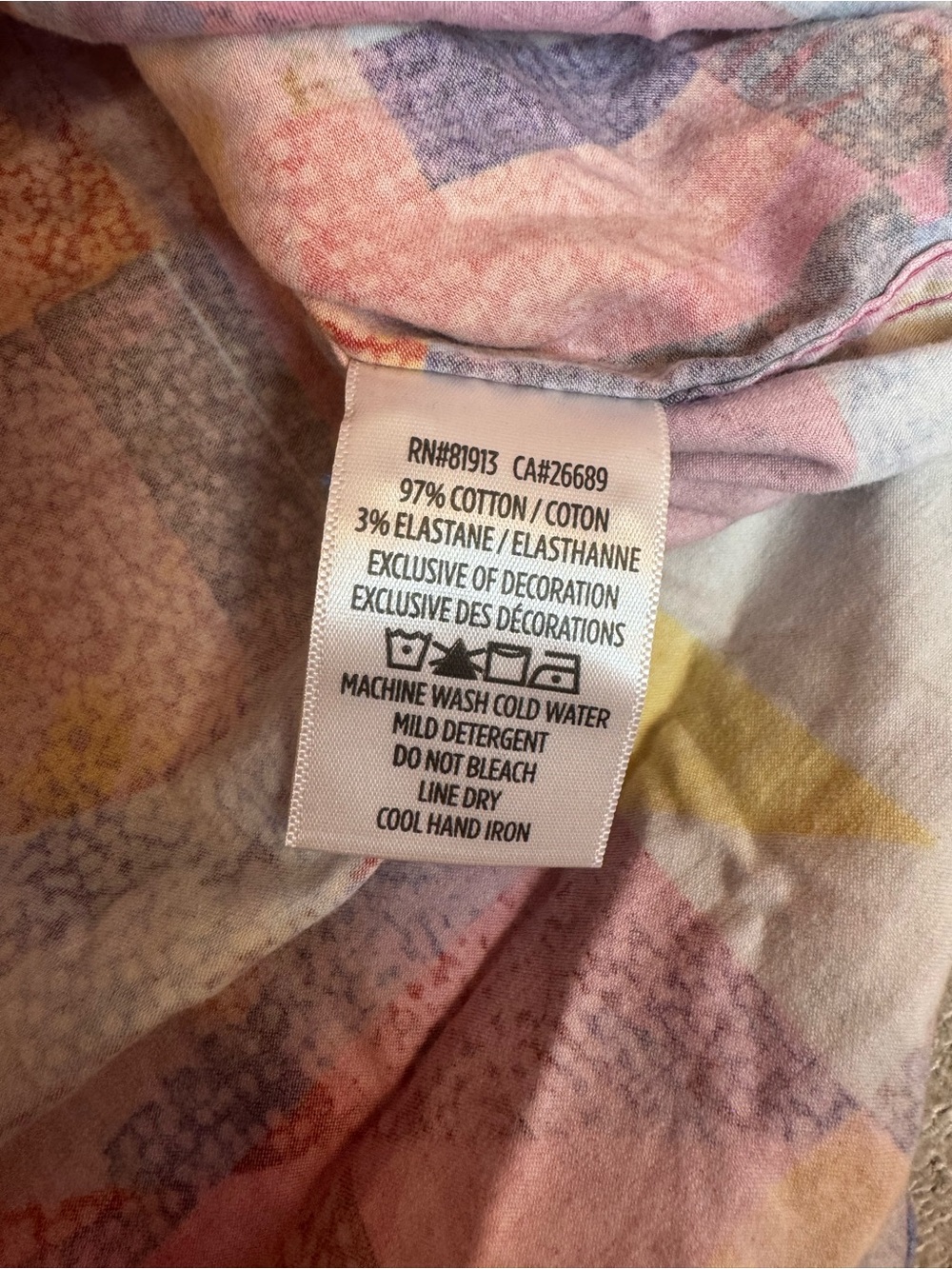Robert Graham Multicolor Geometric Patchwork Button-Up Shirt 2Xl - Picture 10 of 11
